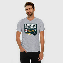 Футболка slim-fit Бильярд, цвет: меланж — фото 2
