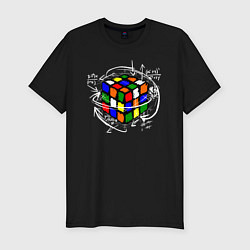 Мужская slim-футболка Кубик Рубика