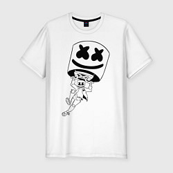 Мужская slim-футболка Marshmello King