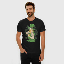 Футболка slim-fit St. Patrick's Day: Tatoo, цвет: черный — фото 2