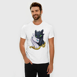 Футболка slim-fit Дневная и ночная фурия, цвет: белый — фото 2