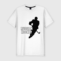 Футболка slim-fit Russian Red Hockey, цвет: белый