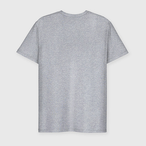 Мужская slim-футболка Waifu Material Otaku Bor / Меланж – фото 2
