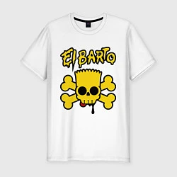 Футболка slim-fit El Barto, цвет: белый