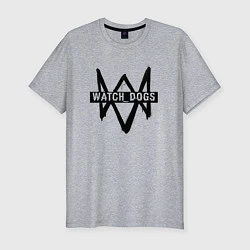 Футболка slim-fit Watch Dogs: Black Logo, цвет: меланж