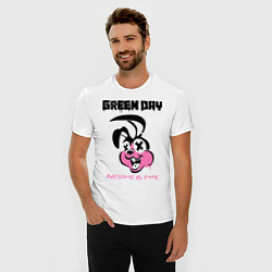 Футболка slim-fit Green Day: Awesome as FCK, цвет: белый — фото 2