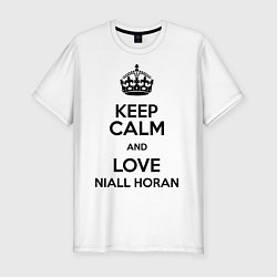 Футболка slim-fit Keep Calm & Love Niall Horan, цвет: белый