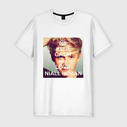 Футболка slim-fit Keep Calm & Love Niall Horan, цвет: белый