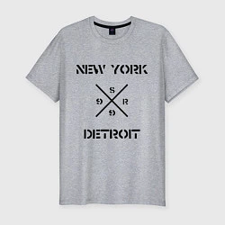 Футболка slim-fit NY Detroit, цвет: меланж