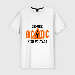 Футболка slim-fit AC/DC: High Voltage, цвет: белый