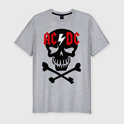 Мужская slim-футболка AC/DC Skull