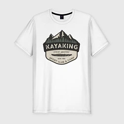 Мужская slim-футболка Kayaking