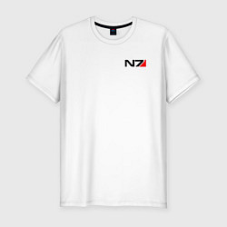 Футболка slim-fit Mass Effect N7, цвет: белый