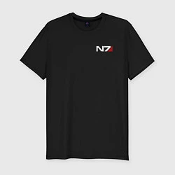 Футболка slim-fit Mass Effect N7, цвет: черный