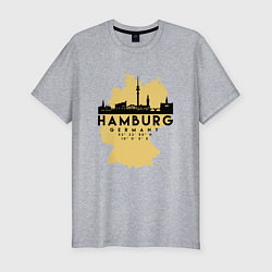 Мужская slim-футболка Гамбург - Германия