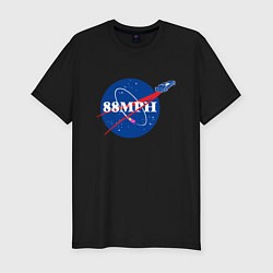 Футболка slim-fit NASA Delorean 88 mph, цвет: черный