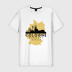 Футболка slim-fit Cologne, цвет: белый
