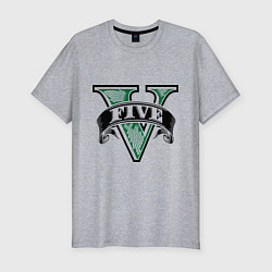 Мужская slim-футболка GTA V: Logo