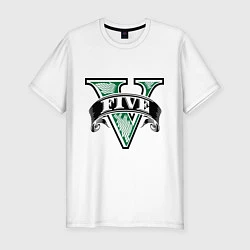 Мужская slim-футболка GTA V: Logo