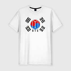 Футболка slim-fit BTS KOREA, цвет: белый