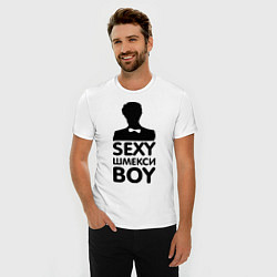 Футболка slim-fit Секси шмекси boy, цвет: белый — фото 2