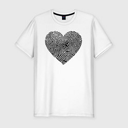 Мужская slim-футболка След на сердце