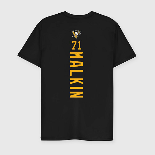 Мужская slim-футболка Pittsburgh Penguins: Evgeni Malkin / Черный – фото 2