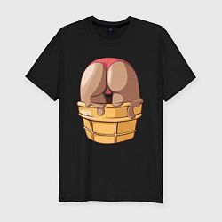 Мужская slim-футболка Eat me