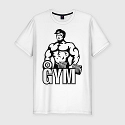 Футболка slim-fit Gym Men's, цвет: белый