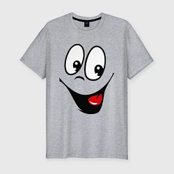 Мужская slim-футболка Заразительная улыбка
