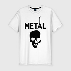 Футболка slim-fit Metal Skull, цвет: белый