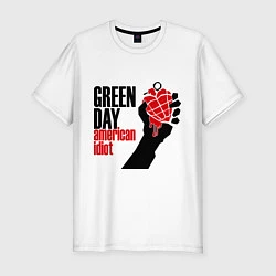 Мужская slim-футболка Green Day: American idiot