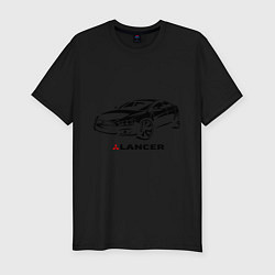 Футболка slim-fit Mitsubishi lancer, цвет: черный