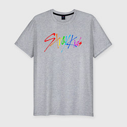 Футболка slim-fit STRAY KIDS АВТОГРАФЫ, цвет: меланж