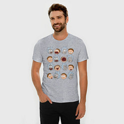 Футболка slim-fit Faces Rick and Morty, цвет: меланж — фото 2