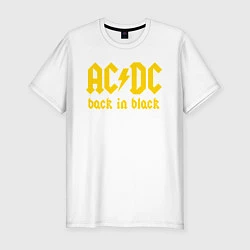 Мужская slim-футболка ACDC BACK IN BLACK