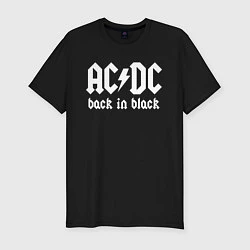 Футболка slim-fit ACDC BACK IN BLACK, цвет: черный