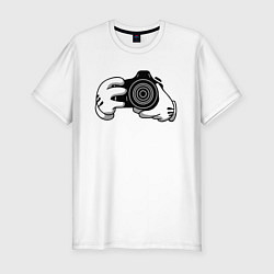 Мужская slim-футболка Фотограф