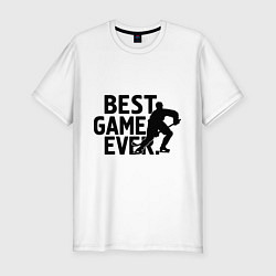 Футболка slim-fit Hockey - best game, цвет: белый