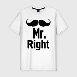 Мужская slim-футболка Мистер прав (парная)