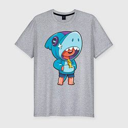 Футболка slim-fit BRAWL STARS LEON SHARK, цвет: меланж