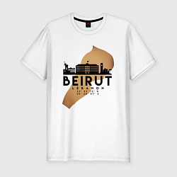 Футболка slim-fit Бейрут Ливан, цвет: белый
