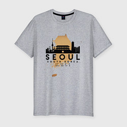 Мужская slim-футболка Сеул Южная Корея
