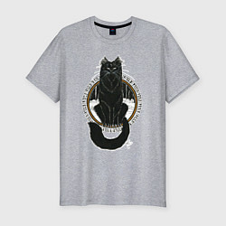 Мужская slim-футболка Йольский кот