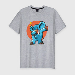 Мужская slim-футболка Dab Elephant