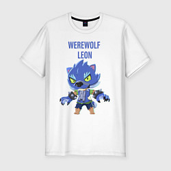 Футболка slim-fit BRAWL STARS ОБОРОТЕНЬ LEON, цвет: белый