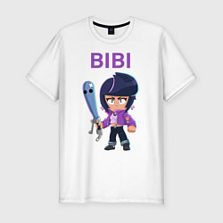 Футболка slim-fit BRAWL STARS BIBI, цвет: белый