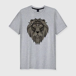 Мужская slim-футболка Metallized Lion