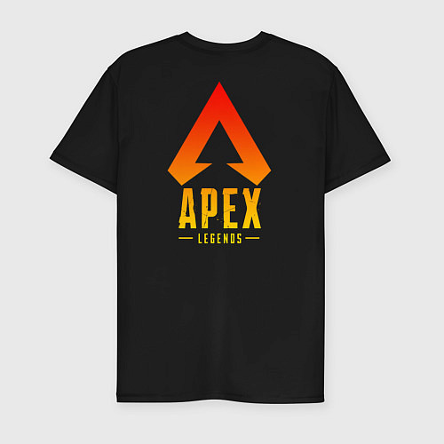 Мужская slim-футболка APEX LEGENDS НА СПИНЕ / Черный – фото 2