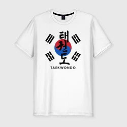Мужская slim-футболка Taekwondo